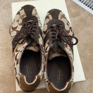 Brown Coach sneakers